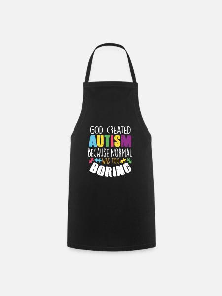 Autisme - Tablier de cuisine - noir