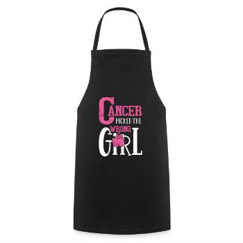Le cancer a choisi la mauvaise fille - Tablier de cuisine - noir - Devant - AI Model Male 185 dark (185cm)