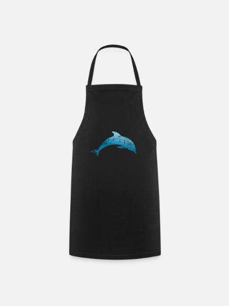 dolphin - Cooking Apron - black