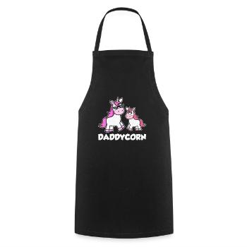 Papa Licorne Père Licorne - Tablier de cuisine - noir - Devant - AI Model Male 185 dark (185cm)