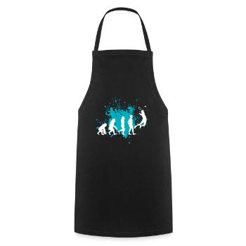 badminton - Cooking Apron - black - Front - AI Model Male 185 dark (185cm)