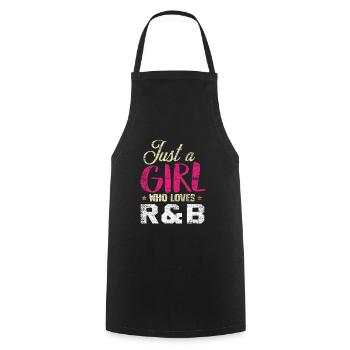 Fille de musique R & B - Tablier de cuisine - noir - Devant - AI Model Male 185 dark (185cm)