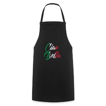 Italie - Tablier de cuisine - noir - Devant - AI Model Male 185 dark (185cm)