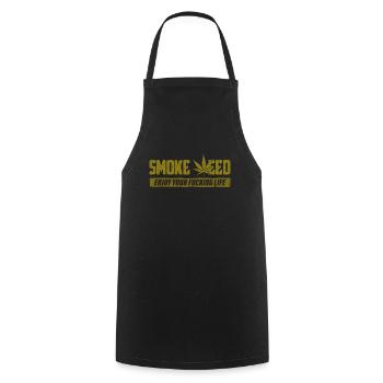Weed cannabis - Cooking Apron - black - Front - AI Model Male 185 dark (185cm)