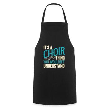 chorale - Tablier de cuisine - noir - Devant - AI Model Male 185 dark (185cm)