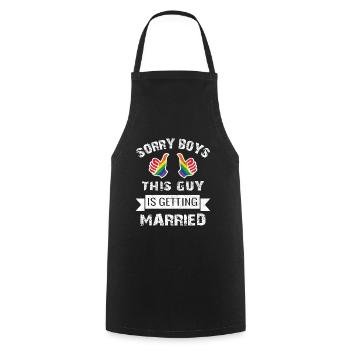 Adieu LGBT enterrement de vie de garçon - Tablier de cuisine - noir - Devant - AI Model Male 185 dark (185cm)