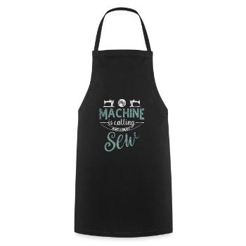 Machine à coudre à coudre - Tablier de cuisine - noir - Devant - AI Model Male 185 dark (185cm)