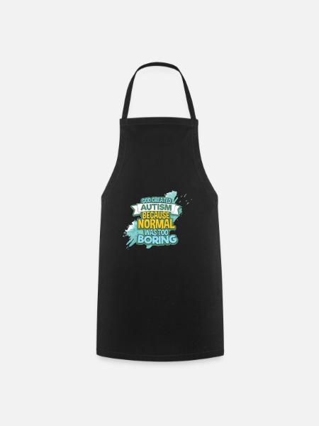 autisme - Tablier de cuisine - noir