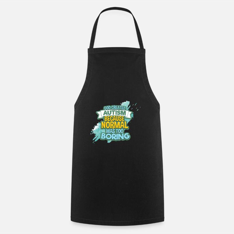 autisme - Tablier de cuisine - noir