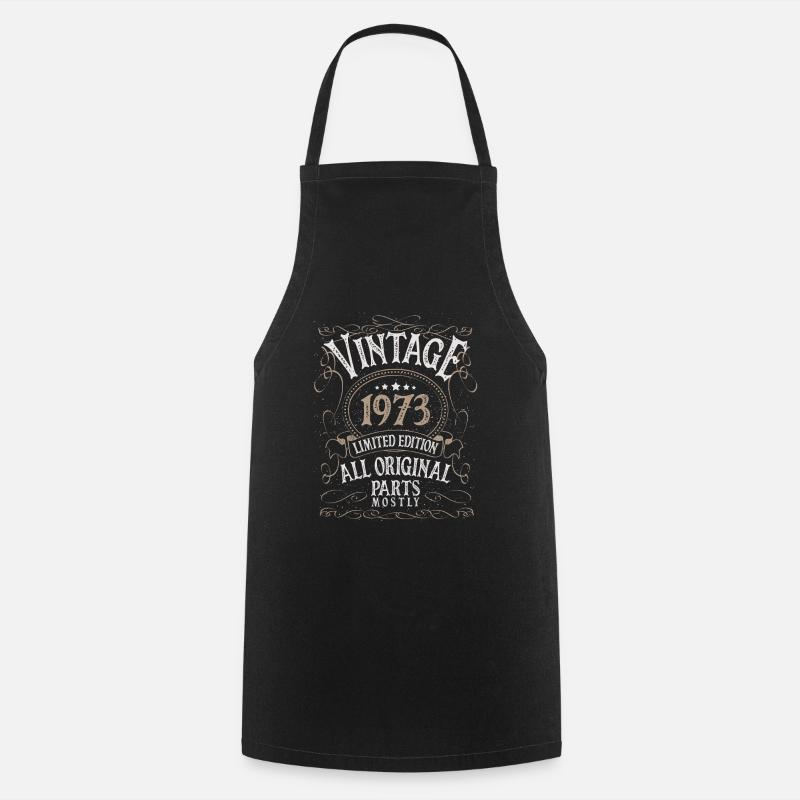 Anniversaire né en 1973 - Tablier de cuisine - noir