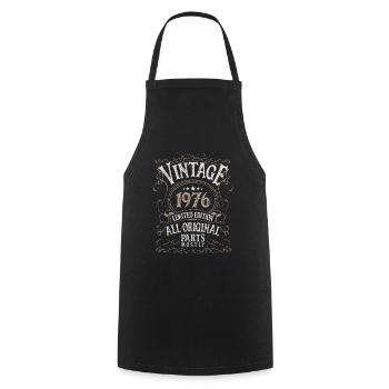 Birthday born in 1976 - Cooking Apron - black - Front - AI Model Male 185 dark (185cm)