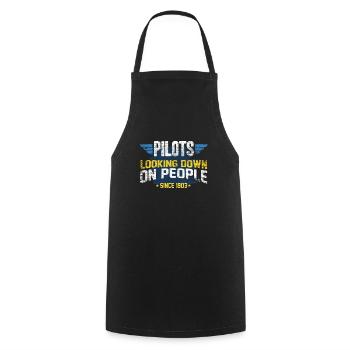 pilote - Tablier de cuisine - noir - Devant - AI Model Male 185 dark (185cm)