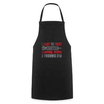 Bass guitar bass player - Cooking Apron - black - Front - AI Model Male 185 dark (185cm)