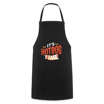 hot dog - Cooking Apron - black - Front - AI Model Male 185 dark (185cm)