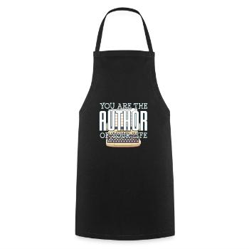 author - Cooking Apron - black - Front - AI Model Male 185 dark (185cm)