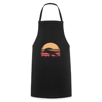 crocodile - Cooking Apron - black - Front - AI Model Male 185 dark (185cm)