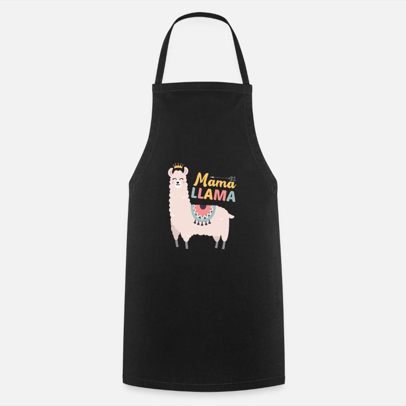Mama Llama - Cooking Apron - black