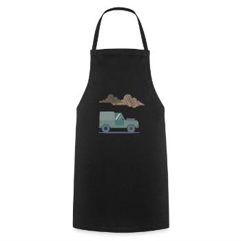 Outdoor vehicle clouds - Cooking Apron - black - Front - AI Model Male 185 dark (185cm)