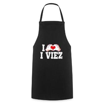 J'aime Viez - Tablier de cuisine - noir - Devant - AI Model Male 185 dark (185cm)