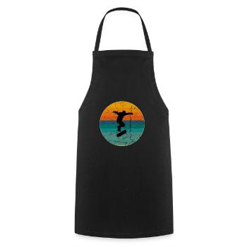 Cadeau de patineur de skateboard - Tablier de cuisine - noir - Devant - AI Model Male 185 dark (185cm)