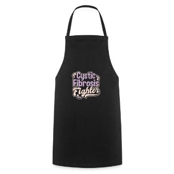 Cystic Fibrosis Fighter Gift - Cooking Apron - black - Front - AI Model Male 185 dark (185cm)
