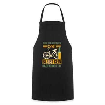 Fahrrad Radtour Radfahrer Frühling Sommer Alkohol - Kochschürze - Schwarz - Vorne - AI Model Male 185 dark (185cm)