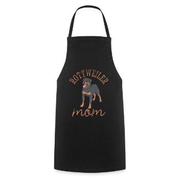Rottweiler Rottie Maman maman mère Vintage - Tablier de cuisine - noir - Devant - AI Model Male 185 dark (185cm)