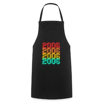 2006 né Né 2006 Cadeau Anniversaire - Tablier de cuisine - noir - Devant - AI Model Male 185 dark (185cm)