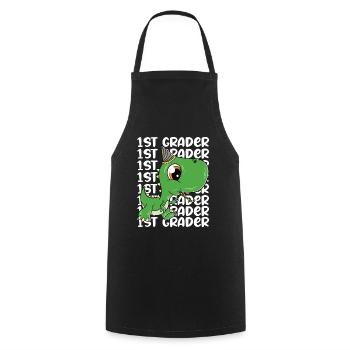 Enfant de l’école T-Rex Dino Jeune Scolarisation - Tablier de cuisine - noir - Devant - AI Model Male 185 dark (185cm)