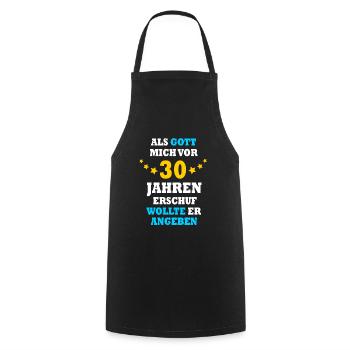 30 Jahre Frauen Männer 30. Geburtstag Geschenk - Kochschürze - Schwarz - Vorne - AI Model Male 185 dark (185cm)