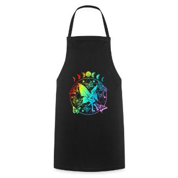 Fairy with Butterflies Elves Girl Gift - Cooking Apron - black - Front - AI Model Male 185 dark (185cm)