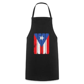 Puerto Rico Flag Puerto Rico Flag - Cooking Apron - black - Front - AI Model Male 185 dark (185cm)