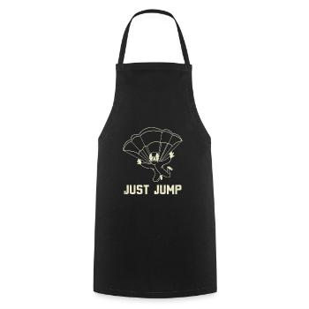 Skydiving - Cooking Apron - black - Front - AI Model Male 185 dark (185cm)