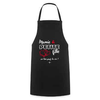 Cadeau Super mamie et petite fille-Grand mère mamy - Tablier de cuisine - noir - Devant - AI Model Male 185 dark (185cm)