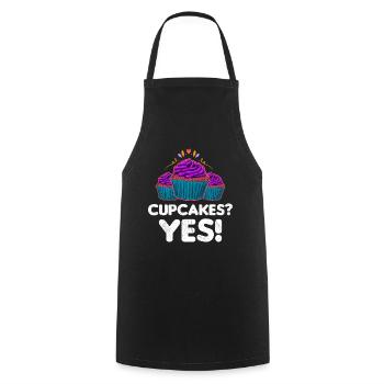 Cupcakes Yes - Kochschürze - Schwarz - Vorne - AI Model Male 185 dark (185cm)