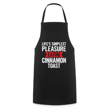 Lifes Simplest Pleasure - Cooking Apron - black - Front - AI Model Male 185 dark (185cm)