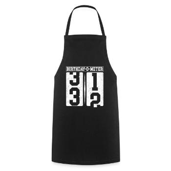 Birthday-O-Meter 32 Happy 32nd Birthday Celebrant - Cooking Apron - black - Front - AI Model Male 185 dark (185cm)
