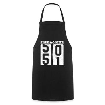 Birthday-O-Meter 51 Happy 51st Birthday Celebrant - Cooking Apron - black - Front - AI Model Male 185 dark (185cm)