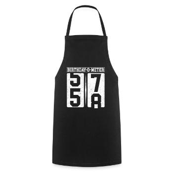Birthday-O-Meter 58 Happy 58th Birthday Celebrant - Cooking Apron - black - Front - AI Model Male 185 dark (185cm)