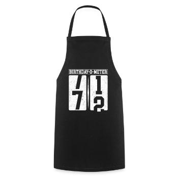 Birthday-O-Meter 72 Happy 72nd Birthday Celebrant - Cooking Apron - black - Front - AI Model Male 185 dark (185cm)