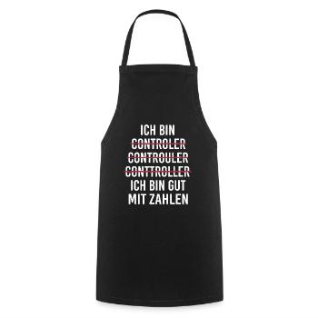 Ich bin Controller Beruf Fehler Buchstabieren Witz - Kochschürze - Schwarz - Vorne - AI Model Male 185 dark (185cm)