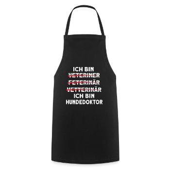 Ich bin Veterinär Beruf Fehler Buchstabieren Witz - Kochschürze - Schwarz - Vorne - AI Model Male 185 dark (185cm)