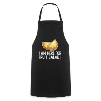 I Am Here For Fruit Salad - Cooking Apron - black - Front - AI Model Male 185 dark (185cm)