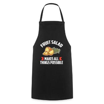 Fruit Salad Makes All Things Possible - Cooking Apron - black - Front - AI Model Male 185 dark (185cm)