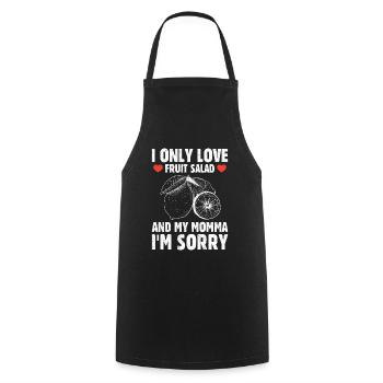 I Only Love Fruit Salad - Kochschürze - Schwarz - Vorne - AI Model Male 185 dark (185cm)