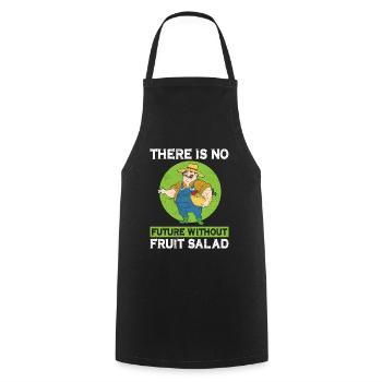 Il n’y a pas d’avenir sans salade de fruits - Tablier de cuisine - noir - Devant - AI Model Male 185 dark (185cm)
