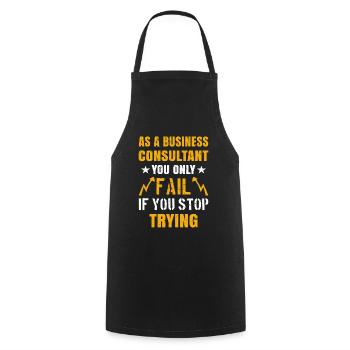 As A Business Consultant You Only - Cooking Apron - black - Front - AI Model Male 185 dark (185cm)
