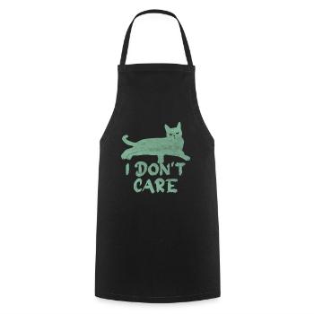 I Don't Care Cat Whisperer Pet Meow Kitty Kitten - Kochschürze - Schwarz - Vorne - AI Model Male 185 dark (185cm)