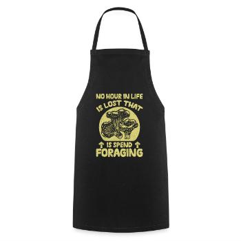 Mushroom Hunter Foraging Fungus Mycology Mushies - Cooking Apron - black - Front - AI Model Male 185 dark (185cm)