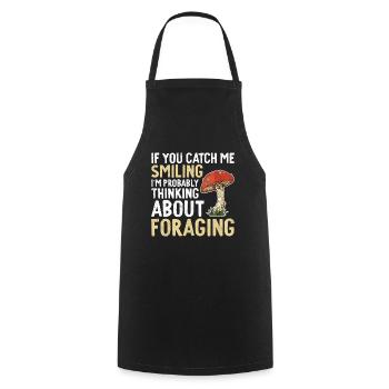 I'm Probably Thinking About Foraging Mushroom - Cooking Apron - black - Front - AI Model Male 185 dark (185cm)